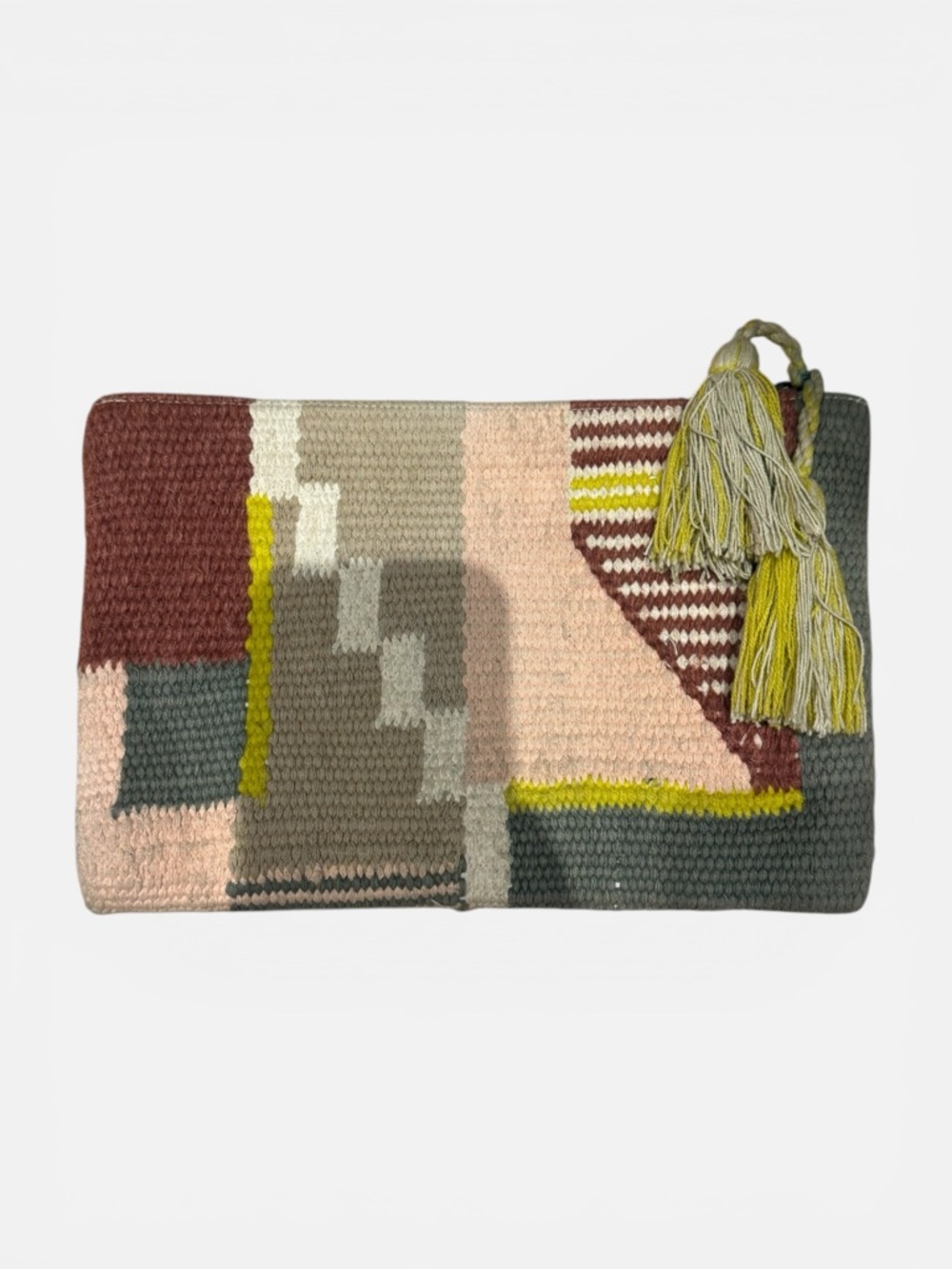 🌈 Wilfred Aritzia Woven Clutch Geometric Accents